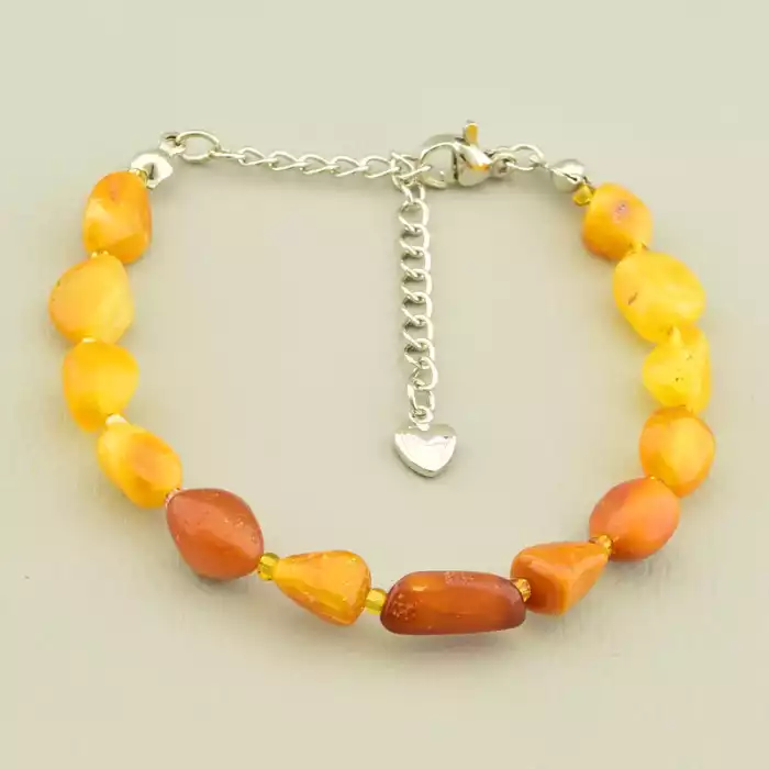 🏷️️ Браслет на карабіні Янтар 16 см F-105920