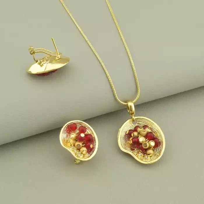 🏷️️ Підвіска+Сережки Фіаніт Fashion ss_98220