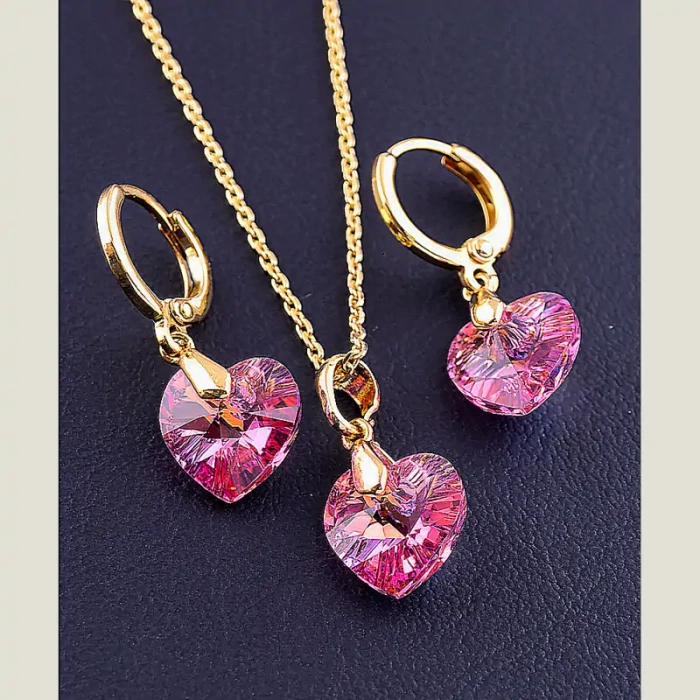 Підвіска+Серьги XUPING Swarovski 45 см. (позолота 18к) ss_98320 ss_98320
