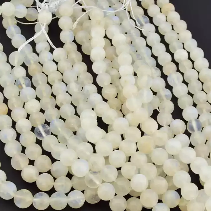 🏷️️ Намистини Місячний камінь 39 см 8.5 мм. (без застібки) F-106125