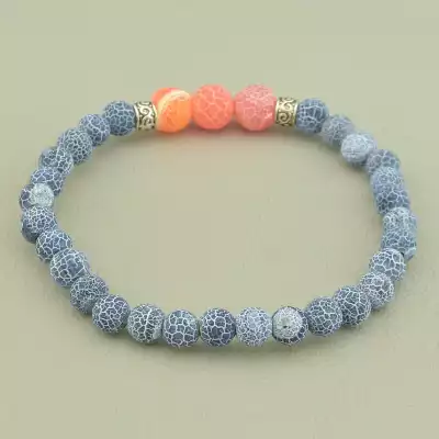 🏷️️ Браслет резинка Агат 19 см. F-98620