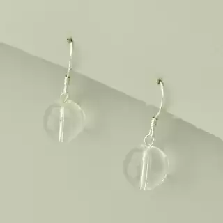 Сережки петля Гірський кришталь (срібло 925 проба)