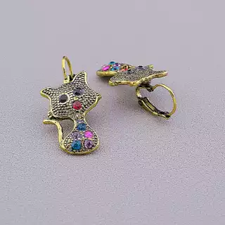 Сережки на англійській застібці Fashion Сrystal