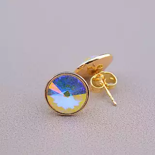 Сережки пусети Swarovski Xuping (позолота 18к)