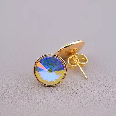 🏷️️ Сережки пусети Swarovski Xuping (позолота 18к) F-84410