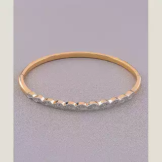 Браслет шарнірний Фіаніт Xuping (позолота/родій)