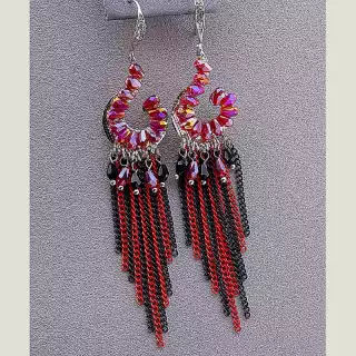 Сережки петля Чеський кришталь, Сrystal