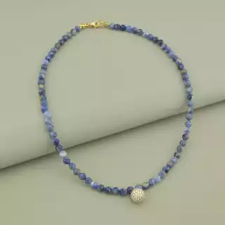 Підвіска Содаліт, Фіаніт 41 см.