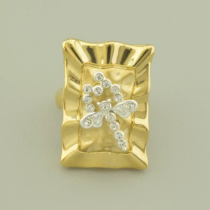 Каблучка 'Vogue' Фіаніт (позолота 14k (лимонна)) ss_102613 ss_102613