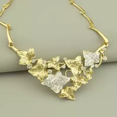 🏷️️ Підвіска + Сережки Фіаніт 39 см. F-102928