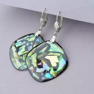 Сережки з французьким замком Муранское скло