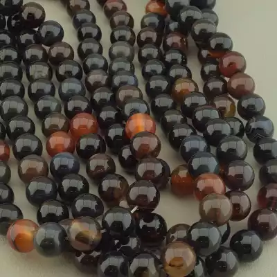🏷️️ Намистини Агат 38 см. 12мм. на нитці (натуральне каміння, без застібки) F-103759
