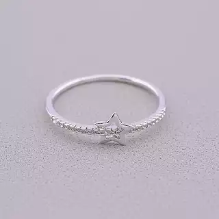 Каблучка Xuping Фіаніт (родій)