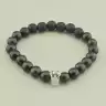 🏷️️ Браслет резинка Шунгіт, Котяче око 17 см. F-97636