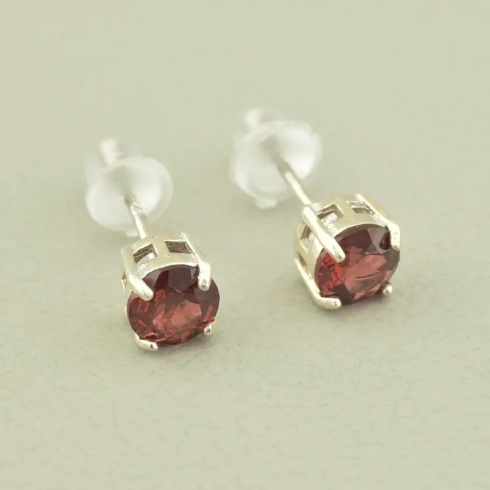Сережки Гранат 5х5 (срібло 925 проба) ss_98221 ss_98221