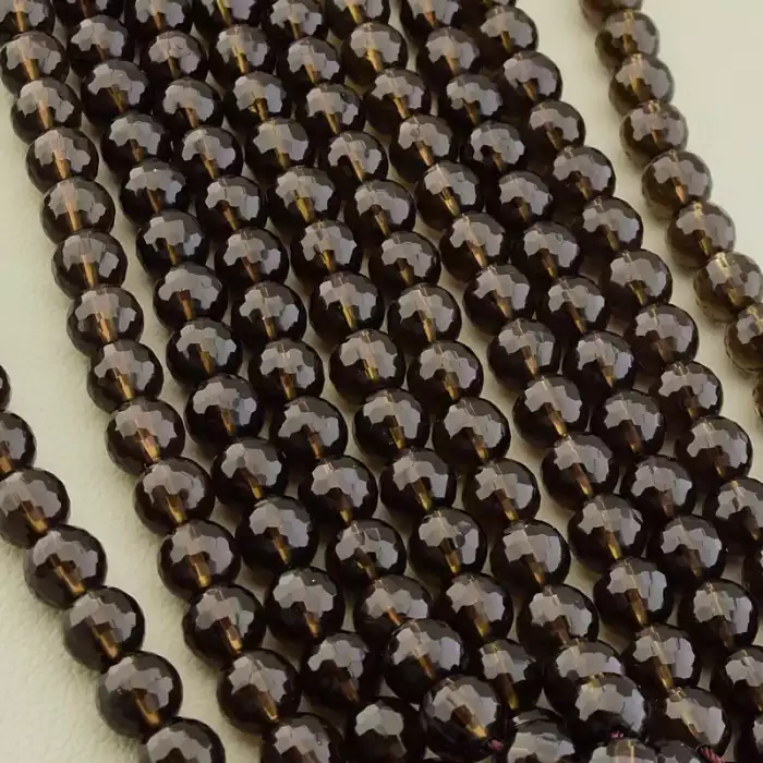 🏷️️ Намистини Раухтопаз 40 см 8 мм. (без застібки) ss_106330