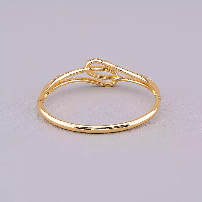 🏷️️ Браслет шарнірний Xuping Фіаніт 17 см (позолота 18к) ss_71722