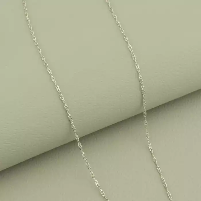 🏷️️ Ланцюг Xuping 50 см. (родій, застібка карабін) ss_99530