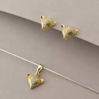 Сережки + Кулон Xuping Фіаніт (позолота 18к)