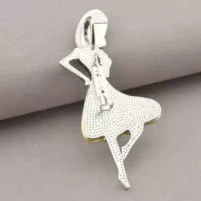 🏷️️ Брошка-кулон дівчина Перламутр 85x30 мм F-72269