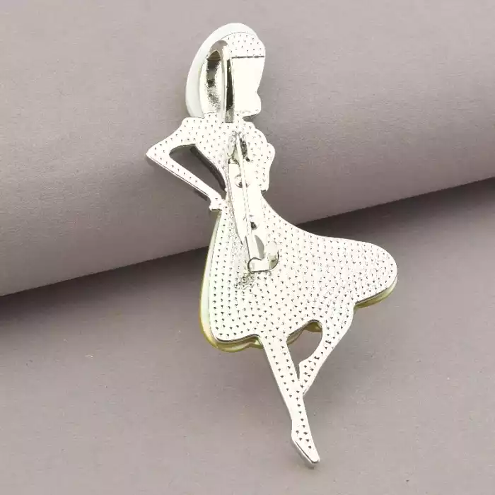 🏷️️ Брошка-кулон дівчина Перламутр 85x30 мм ss_72269