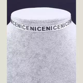 Чокер білий FJ тканина 30 см (застібка кільце)