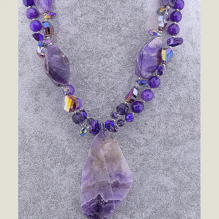 🏷️️ Намисто Аметист 60 см ss_14892