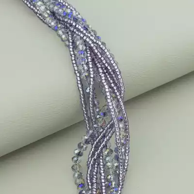 🏷️️ Намисто Чеський кришталь, Бісер 44 см F-84524