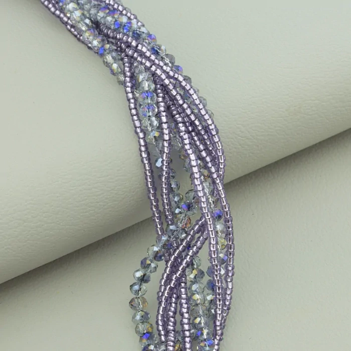 🏷️️ Намисто Чеський кришталь, Бісер 44 см ss_84524