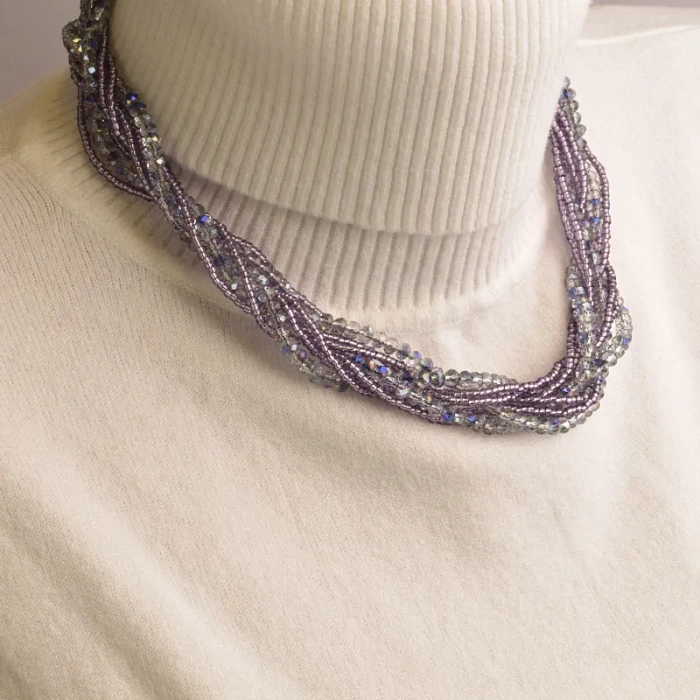 🏷️️ Намисто Чеський кришталь, Бісер 44 см ss_84524