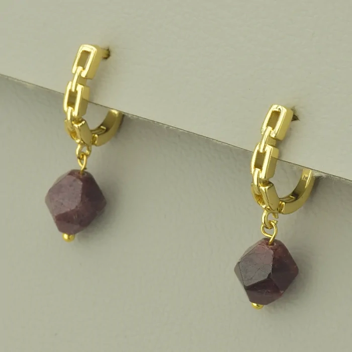 Сережки Гранат (позолота 18к (лимонна)) ss_101606 ss_101606