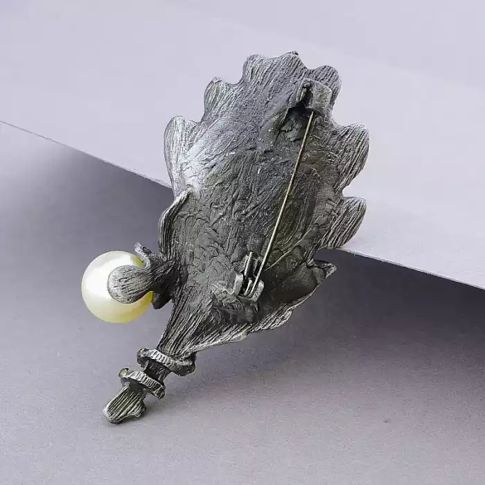 🏷️️ Брошка лист Майорка 65х35 мм. ss_86353