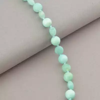 🏷️️ Намисто Амазоніт срібло (925 проба) 45 см. F-94412