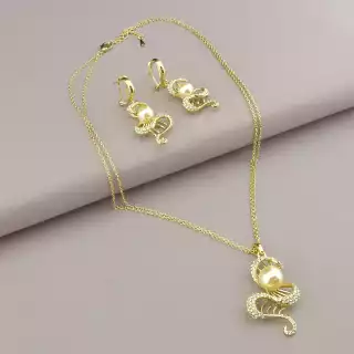 Підвіска + Сережки Winniana Майорка, Фіаніт 45 см.