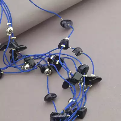 🏷️️ Намисто Каїрська ніч, Бісер 56 см. F-94714