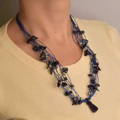 🏷️️ Намисто Каїрська ніч, Бісер 56 см. F-94714