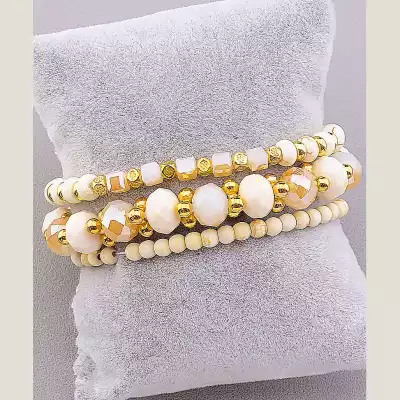 🏷️️ Браслет без застібки Чеський кришталь 18 см F-18492