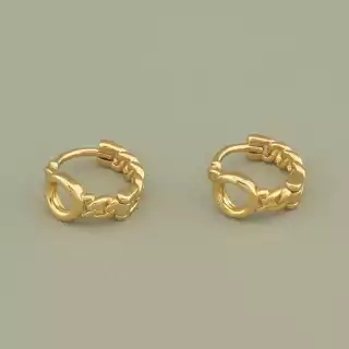 Сережки кільця Xuping (позолота 18к)