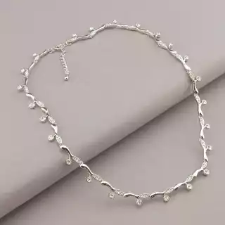 Підвіска Фіаніт 40 см (родій)