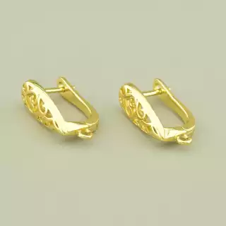 Швензи Пара 15х6мм.(позолота 18к (лимонна))