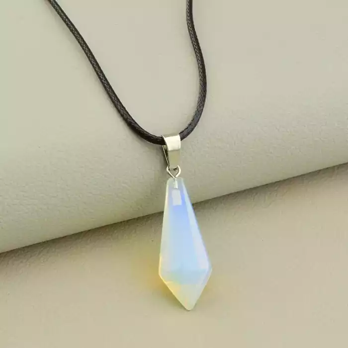 🏷️️ Підвіска Stainless Steel з місячним каменем (синя), 45 см ss_104604