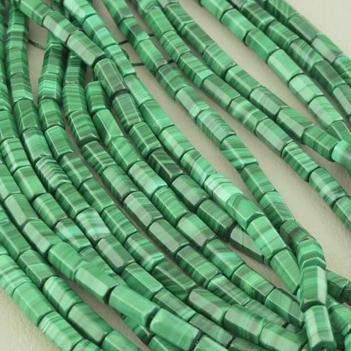 🏷️️ Нитка малахіт (40 см, без замку, 8х4,5 мм, зелений) ss_105418