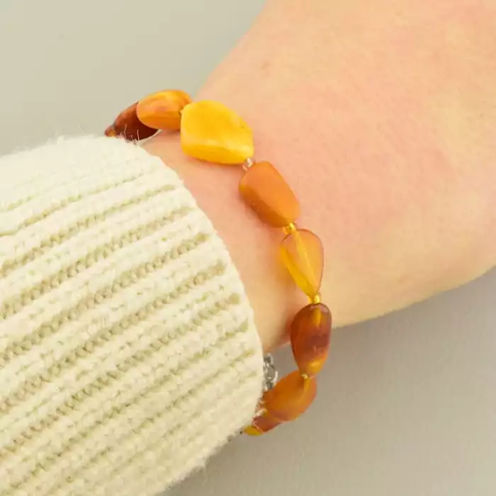 🏷️️ Браслет на карабіні Янтар 19 см F-105922