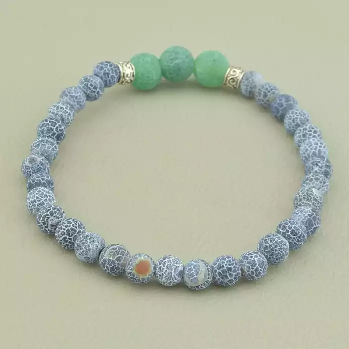 🏷️️ Браслет резинка Агат 19 см. ss_98622