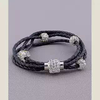 Браслет Сrystal 17 см шкірозамінник