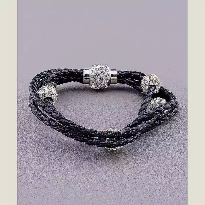 🏷️️ Браслет Сrystal 17 см шкірозамінник ss_11390