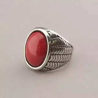 Перстень Stainless Steel Корал медична сталь 316L27, 1 р