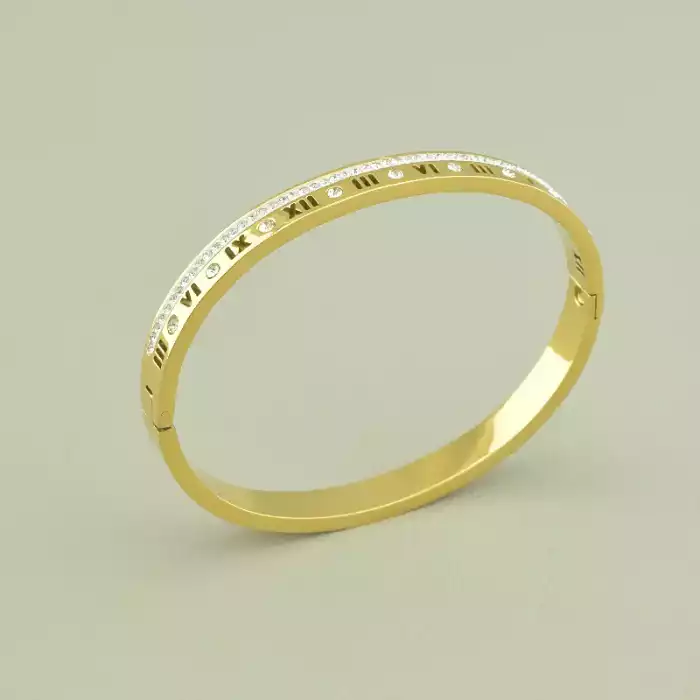 🏷️️ Браслет шарнірний Xuping Фіаніт 17 см. (позолота лимонна 18к) ss_99632