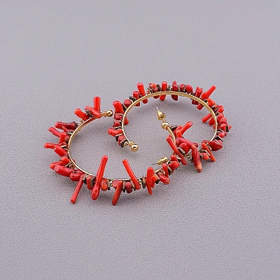 Сережки пусети Stainless Steel Корал