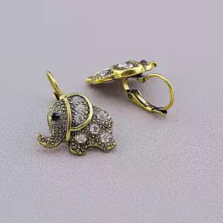 Сережки англійський замок Fashion Сrystal